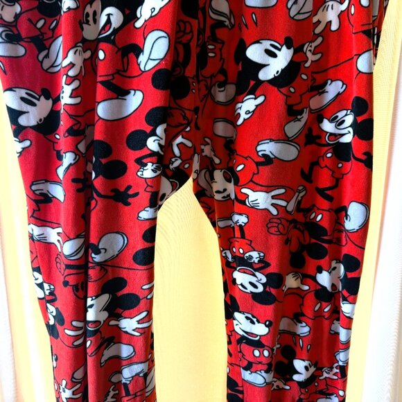 Women's Disney Mickey Mouse Soft Fleece Red Pajama Top & Bottom Size XL (16-18) - Picture 10 of 11